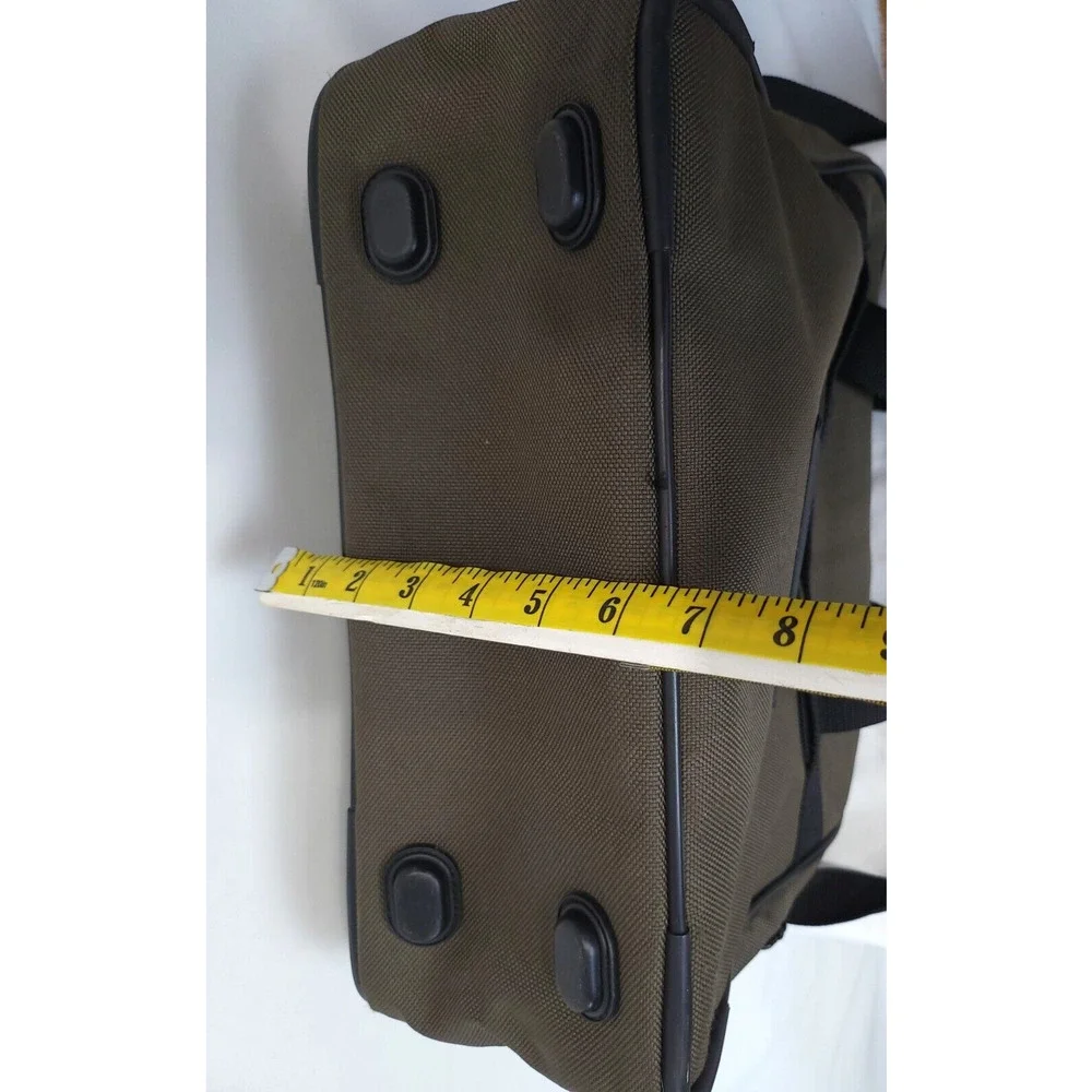 Eddie Bauer Luggage Carry On Handle &‎ Shoulder Strap Canvas Bag Olive Black